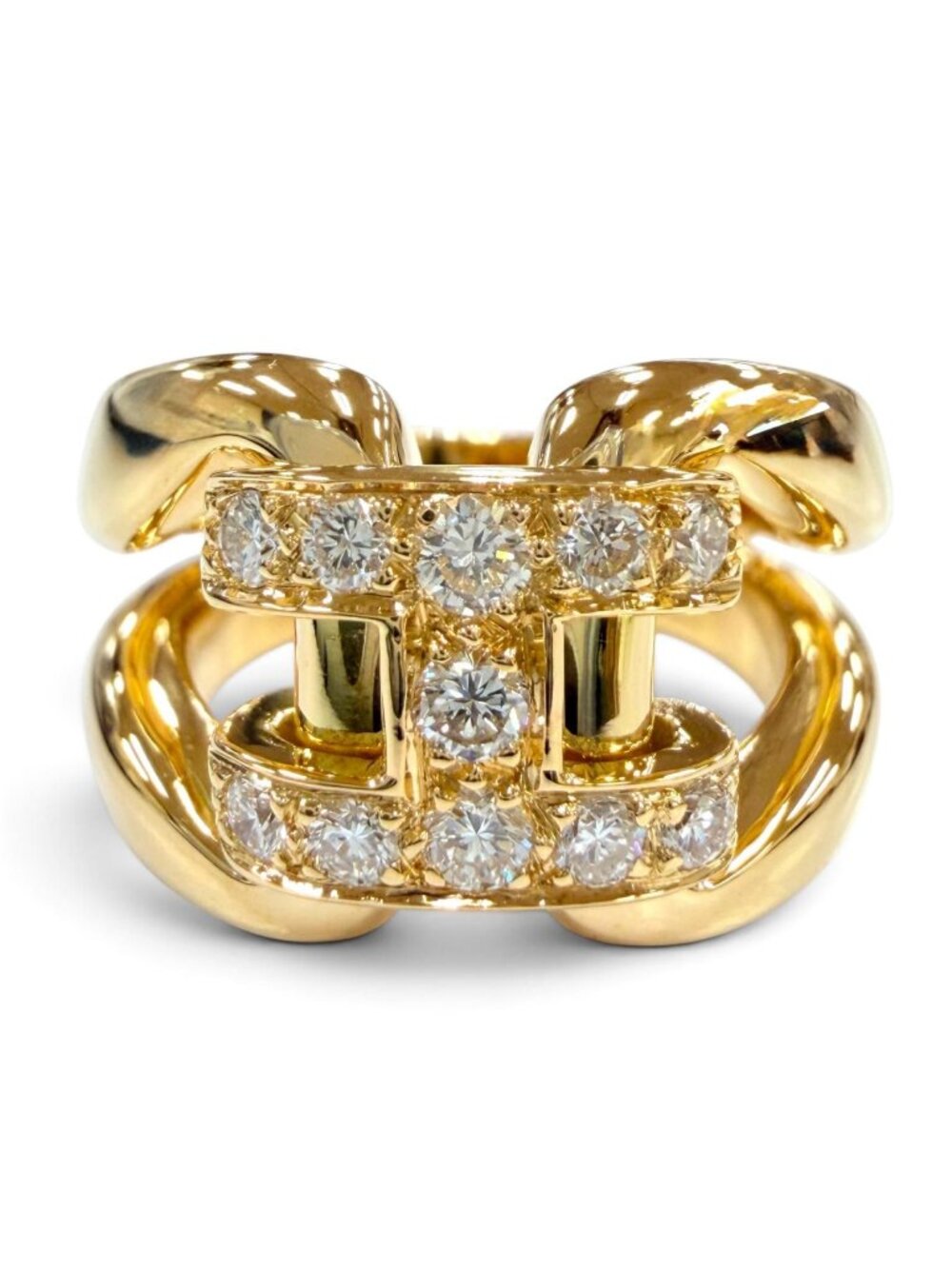 Hermes History Diamond Ring Yellow Gold 52 JP